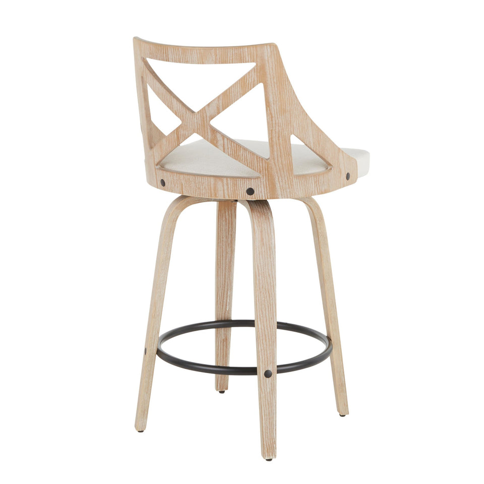 Charlotte 26" Fixed-Height Counter Stool - Set of 2