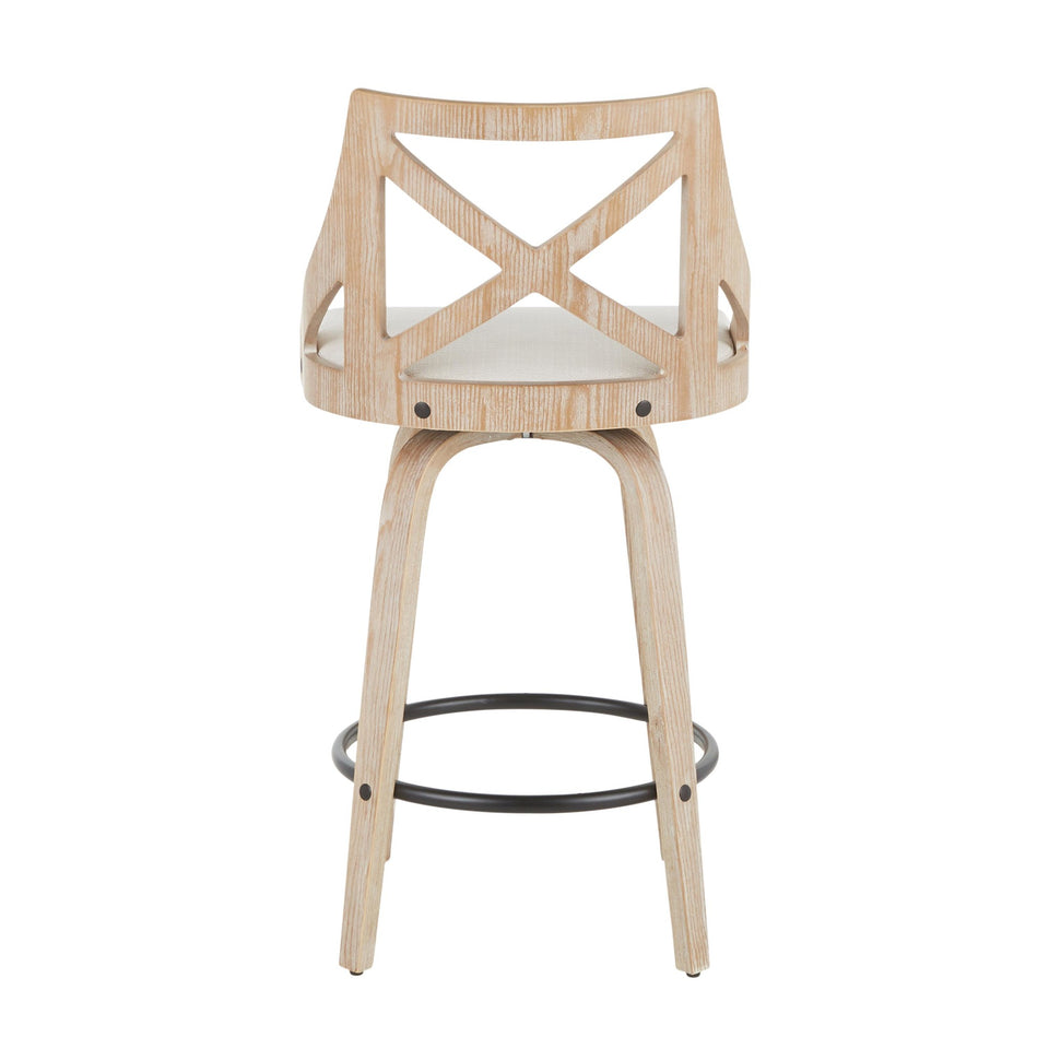 Charlotte 26" Fixed-Height Counter Stool - Set of 2