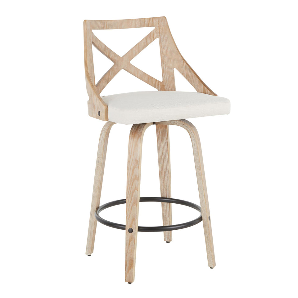 Charlotte 26" Fixed-Height Counter Stool - Set of 2