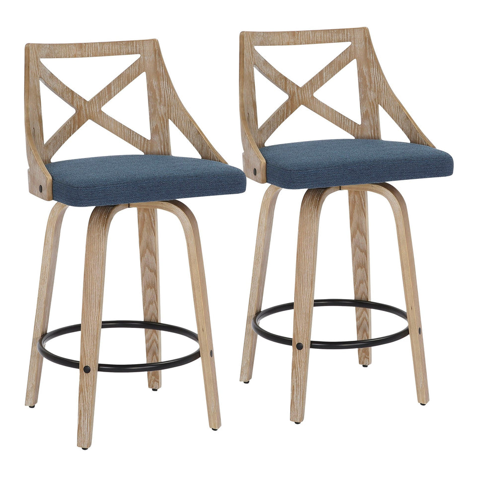 Charlotte 26" Fixed-Height Counter Stool - Set of 2