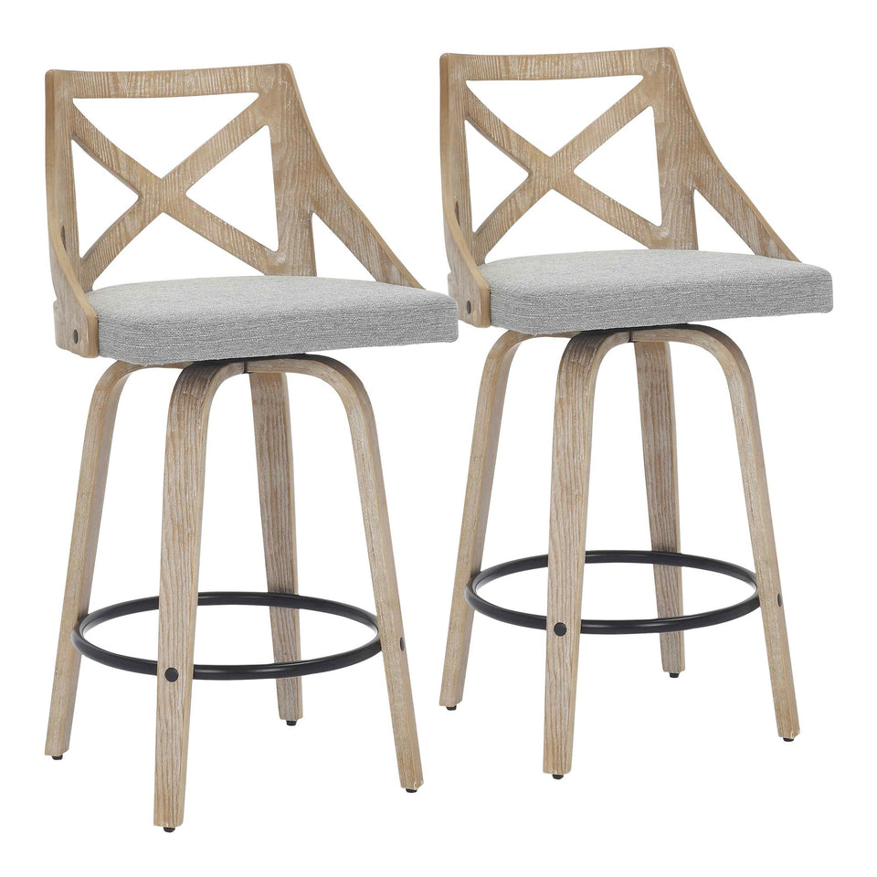 Charlotte 26" Fixed-Height Counter Stool - Set of 2