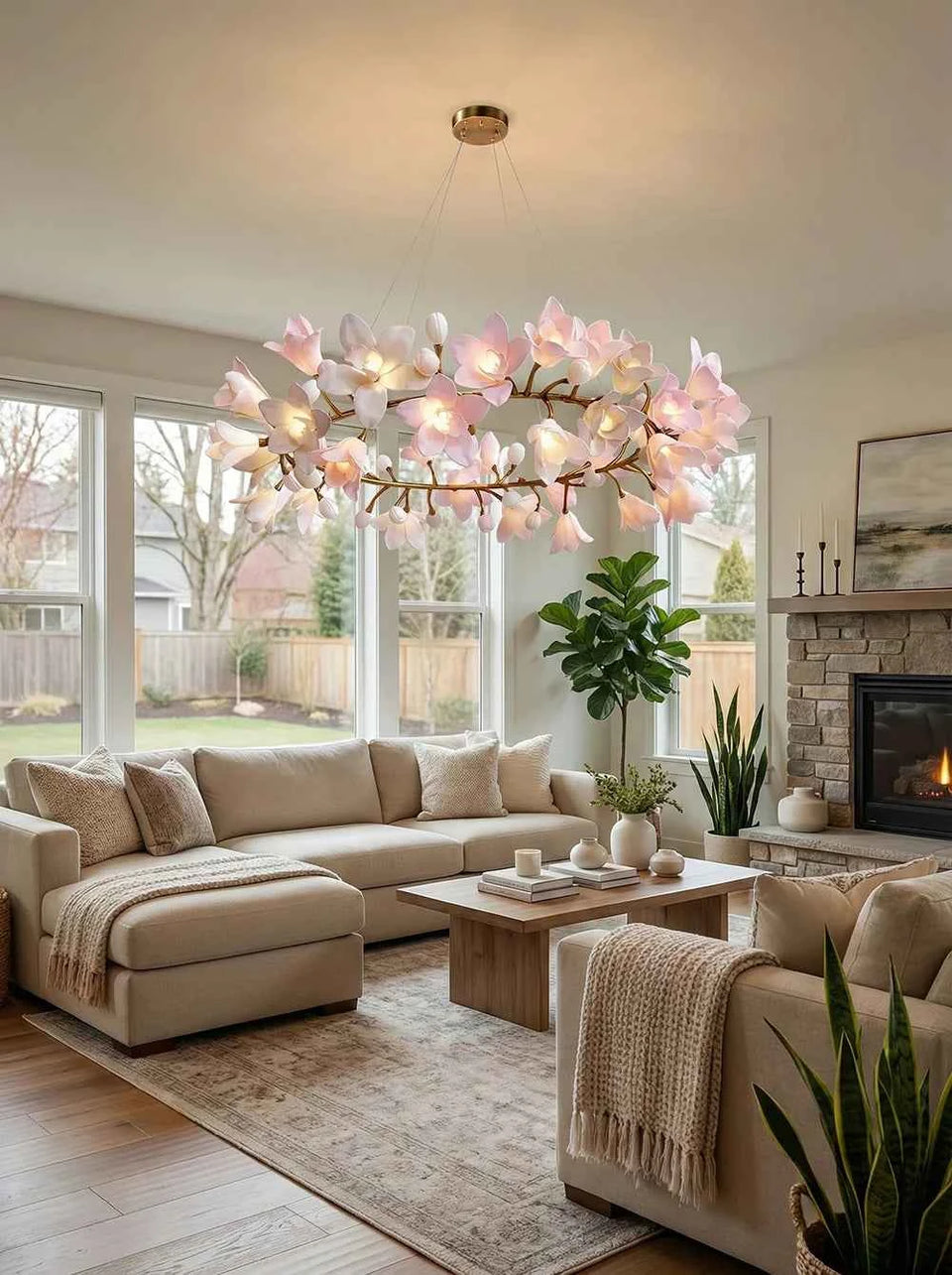 Circular Blossom Chandelier