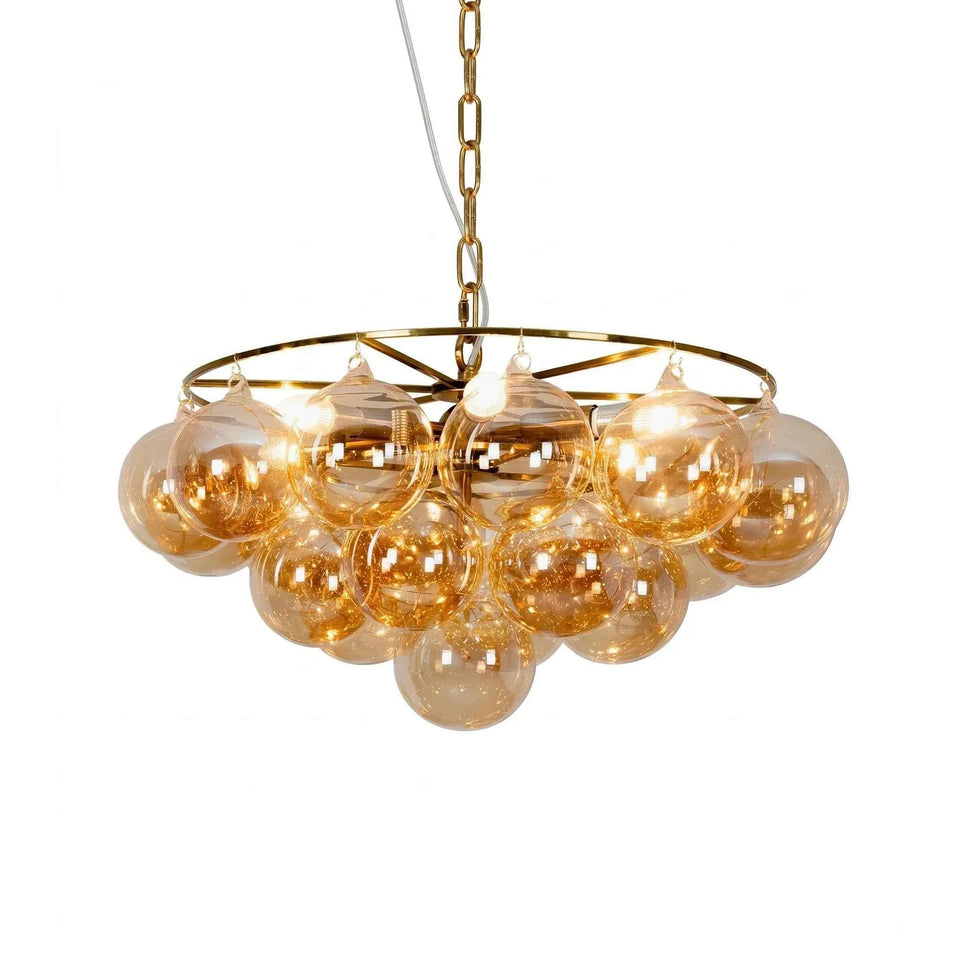 Circular Multi-Head Glass Ball Bubble Chandelier