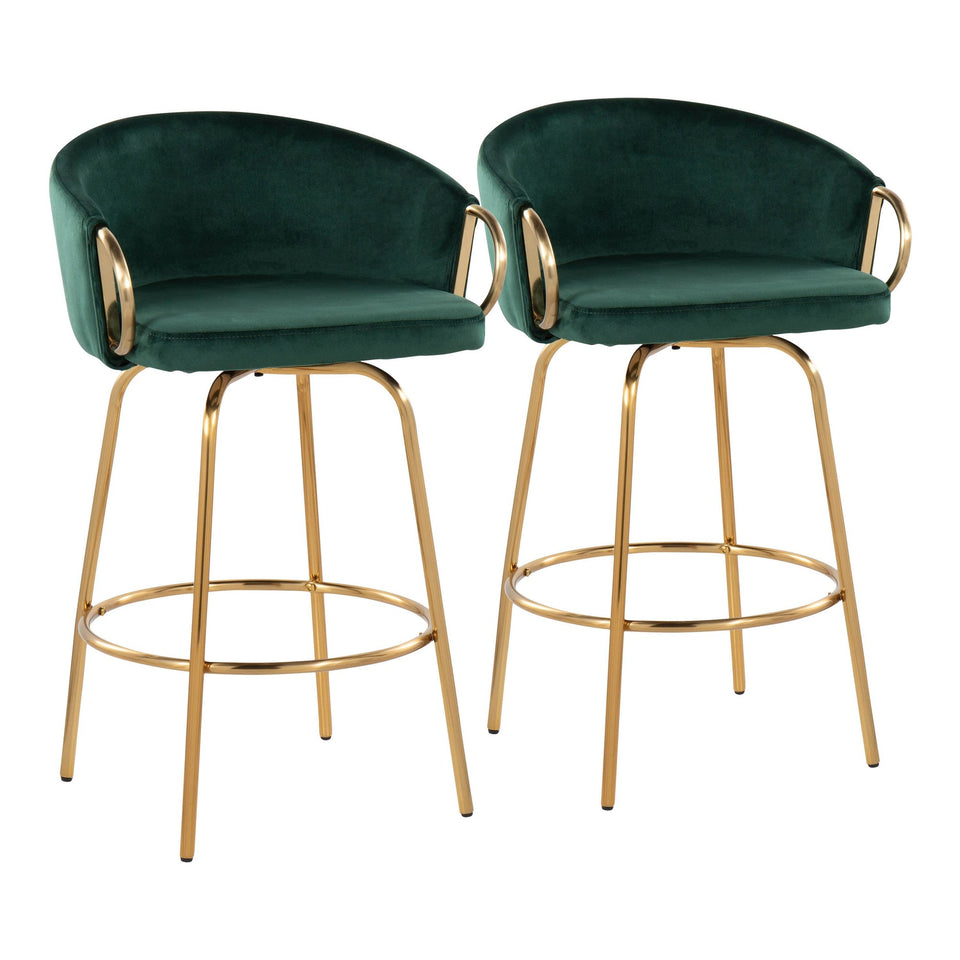 Claire 26" Fixed-Height Counter Stool - Set of 2