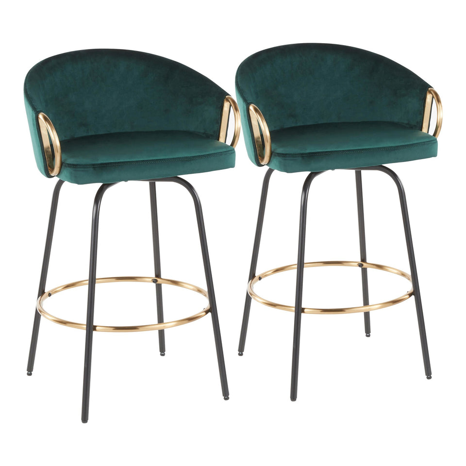 Claire 26" Fixed-Height Counter Stool - Set of 2