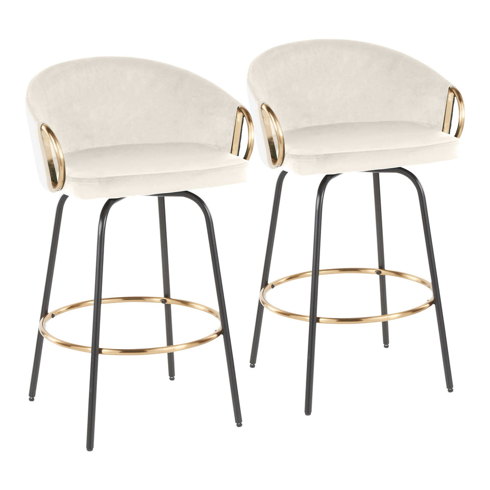 Claire 26" Fixed-Height Counter Stool - Set of 2