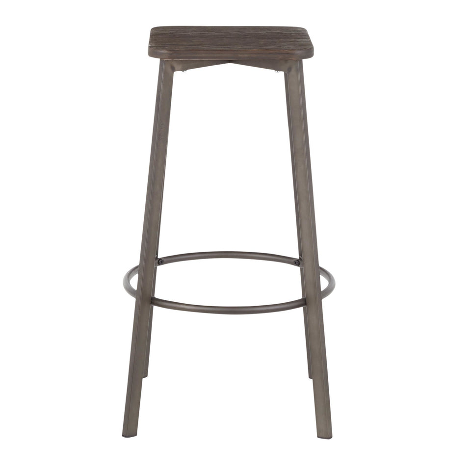 Clara Square 30" Fixed-Height Barstool - Set of 2