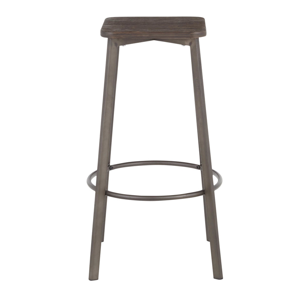 Clara Square 30" Fixed-Height Barstool - Set of 2