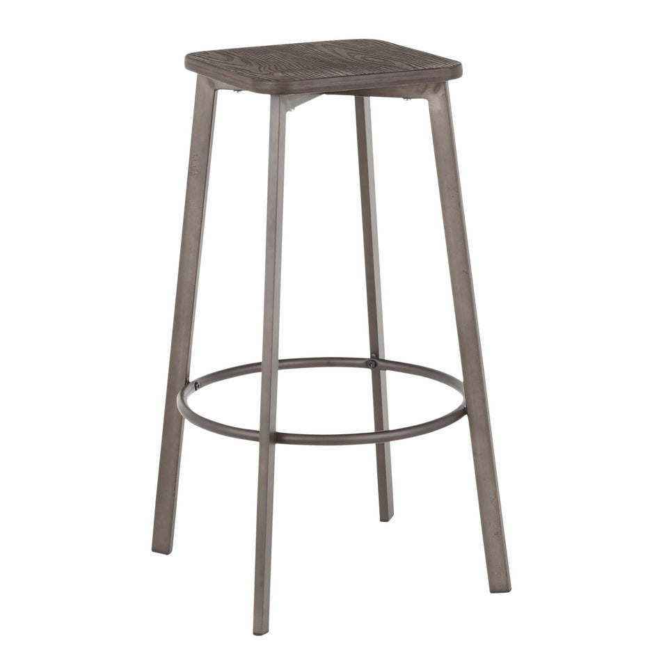 Clara Square 30" Fixed-Height Barstool - Set of 2