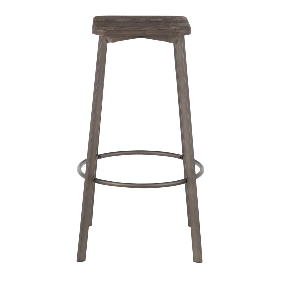 Clara Square 30" Fixed-Height Barstool - Set of 2