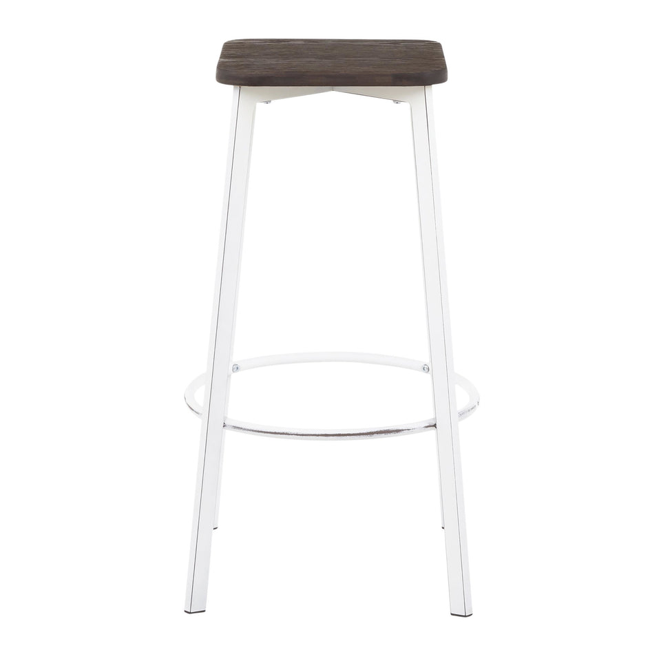 Clara Square 30" Fixed-Height Barstool - Set of 2