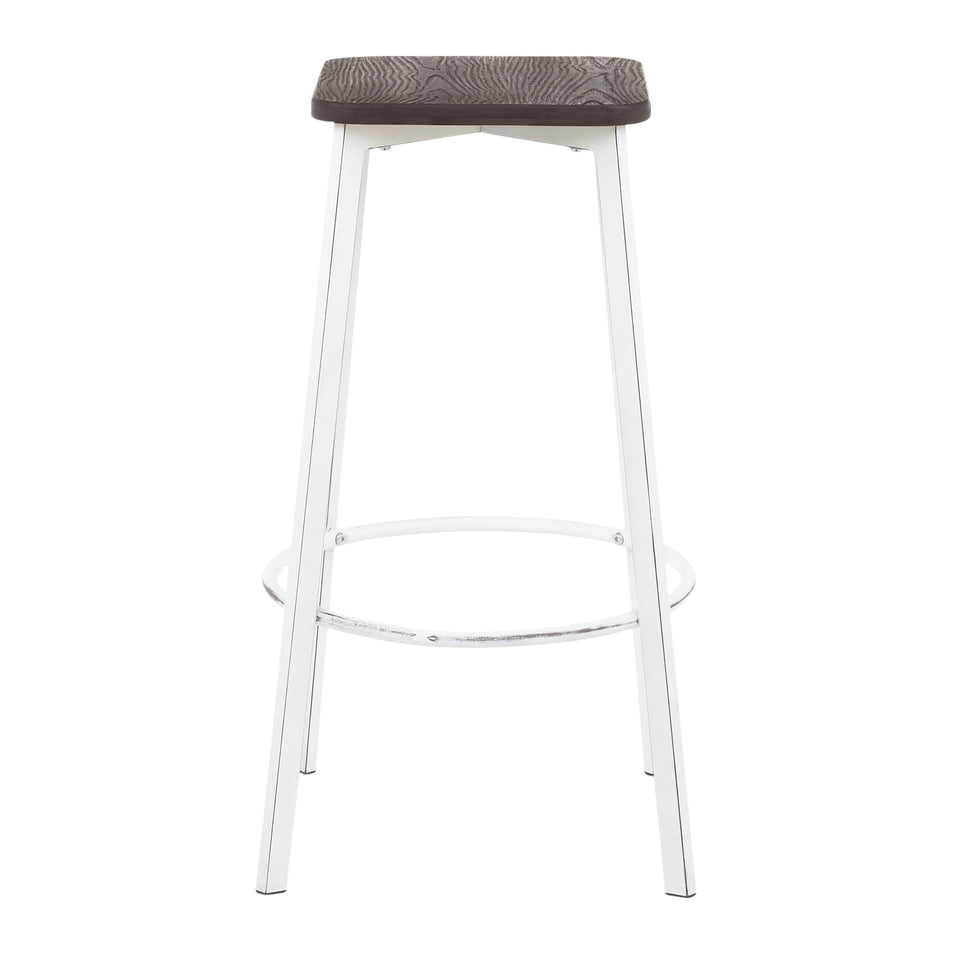 Clara Square 30" Fixed-Height Barstool - Set of 2
