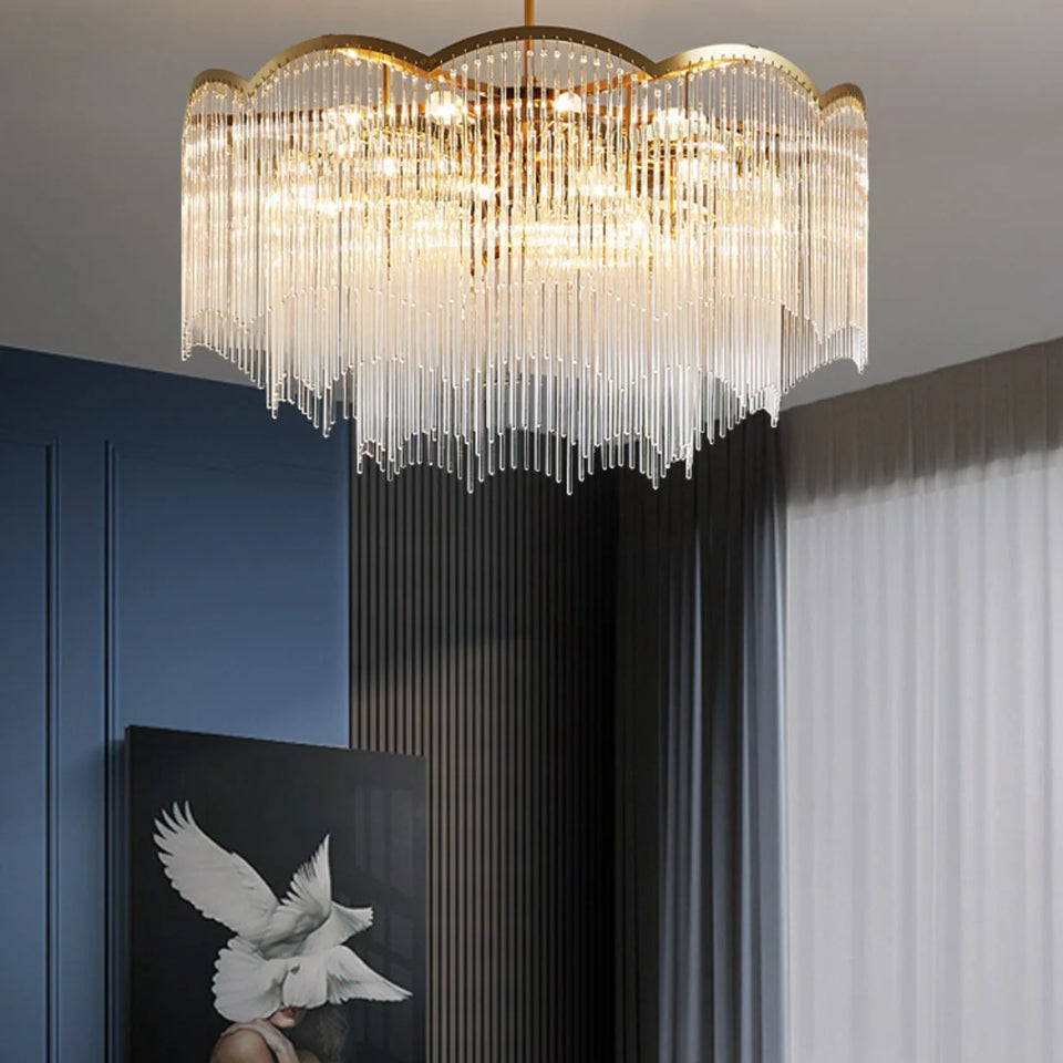 Classic Maria Glass Rod Chandelier