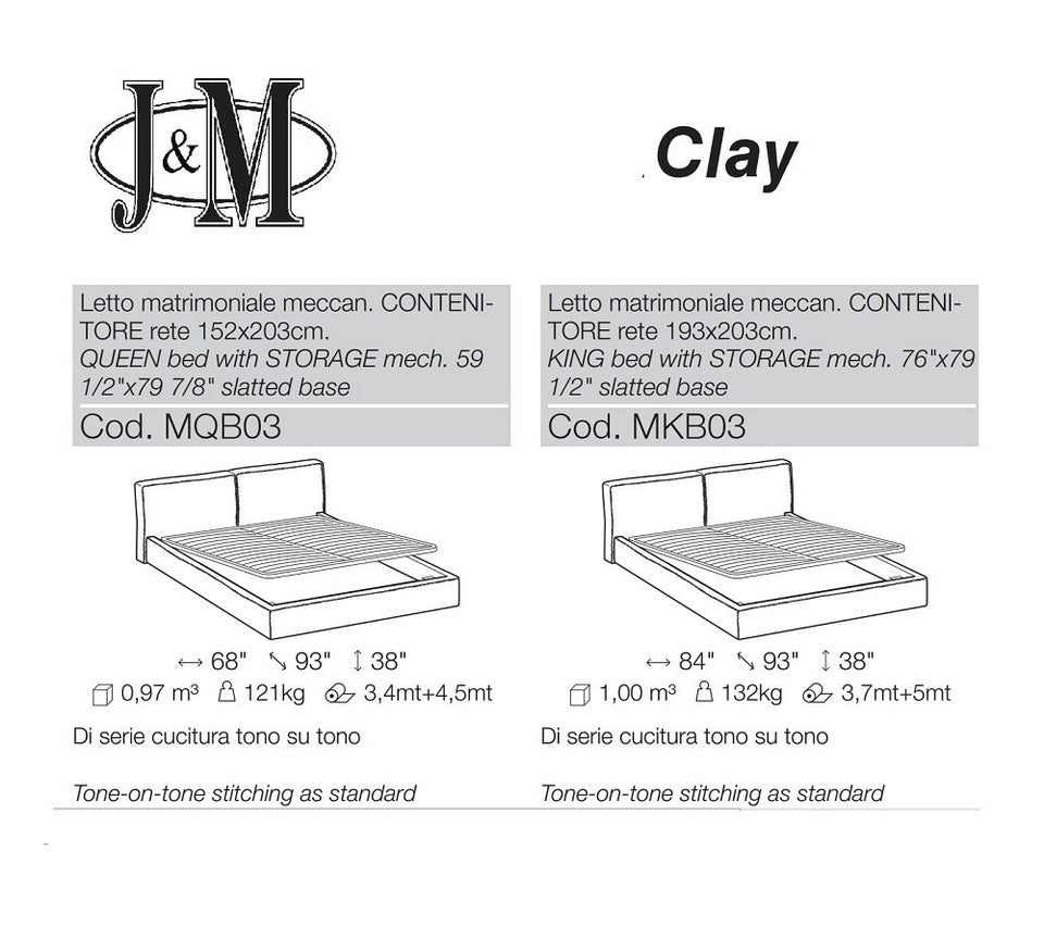 Clay Storage Queen Bed Only