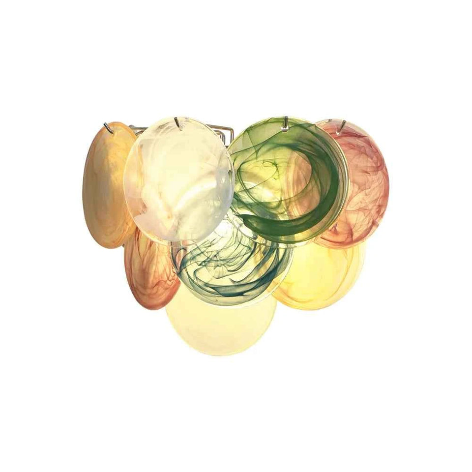 Colorful Murano Disc Wall Lamp