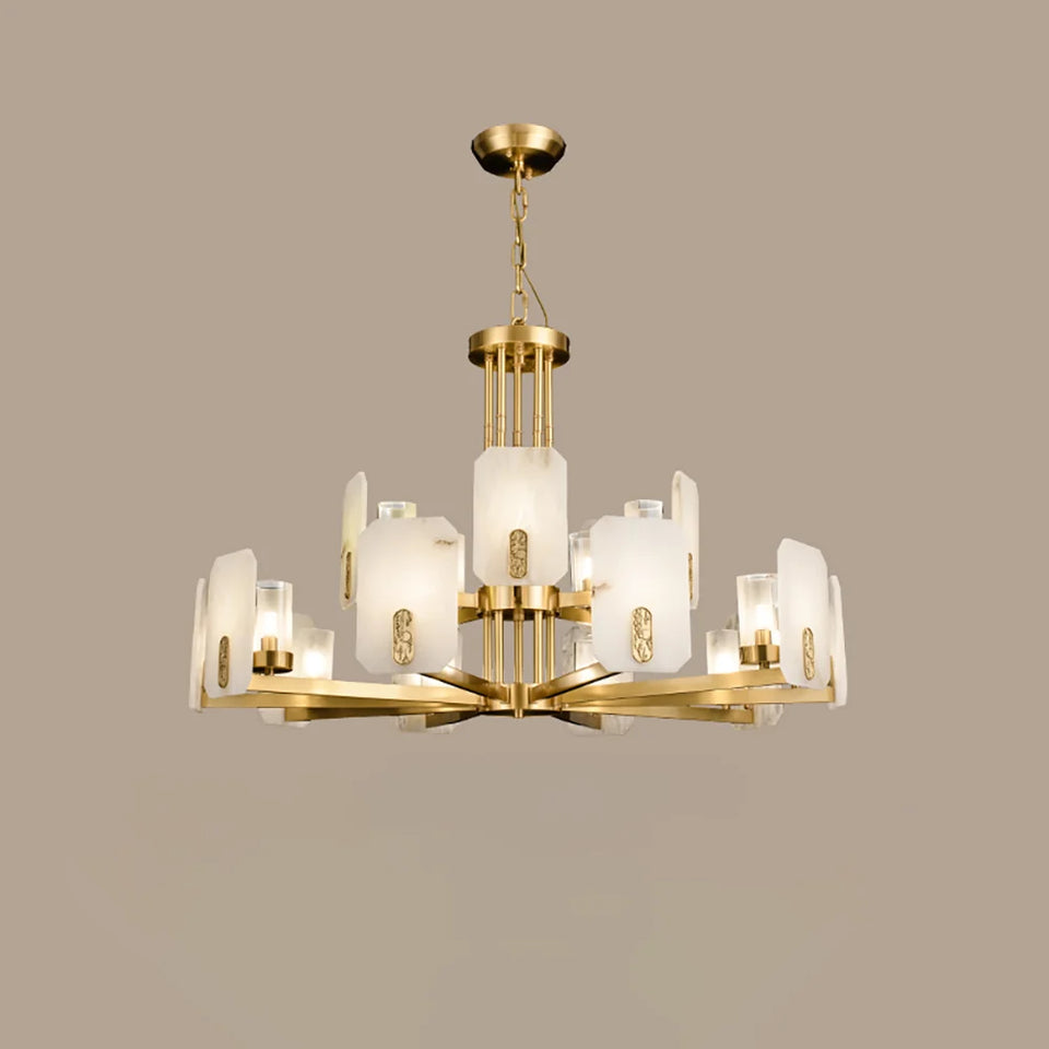 Luxury Copper Marble Chandelier