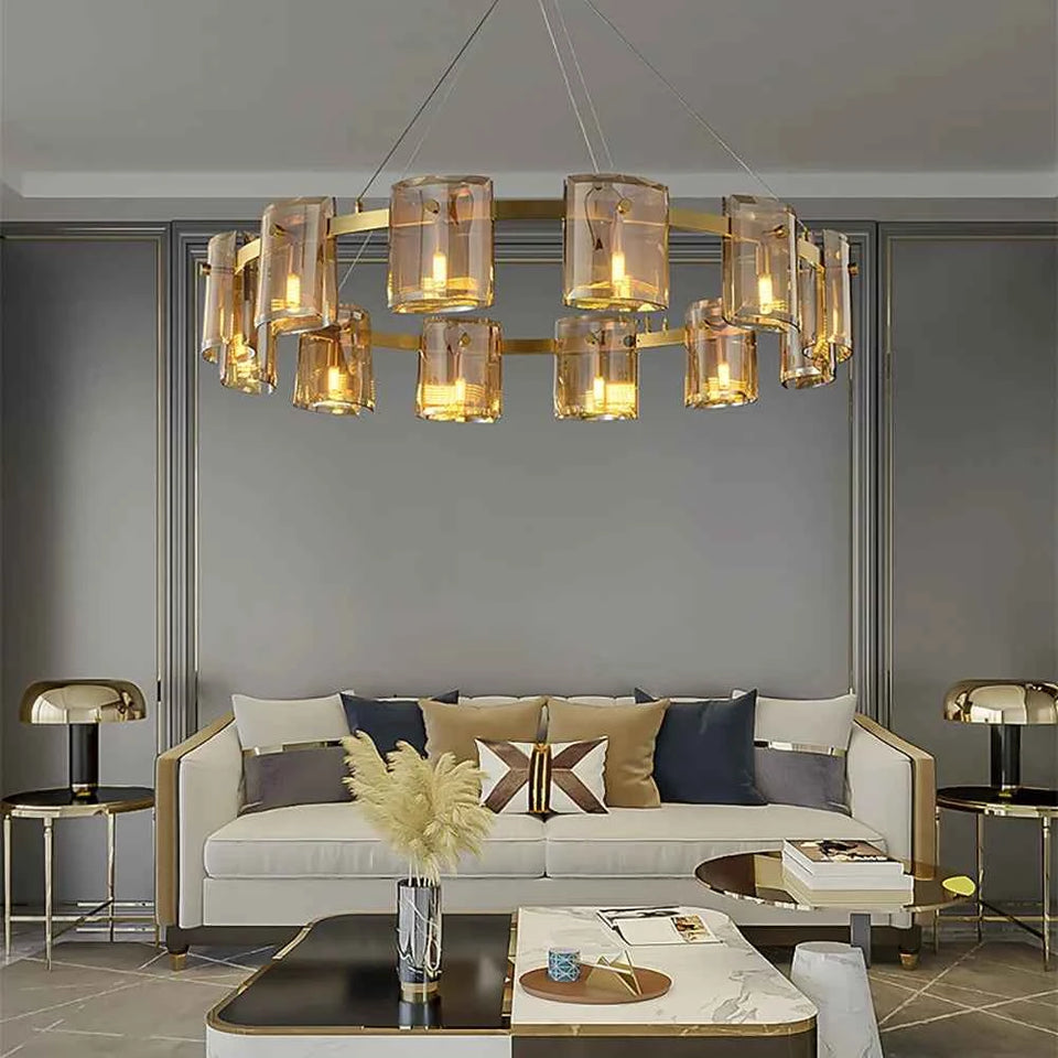 Circular Corlota Glass Chandelier