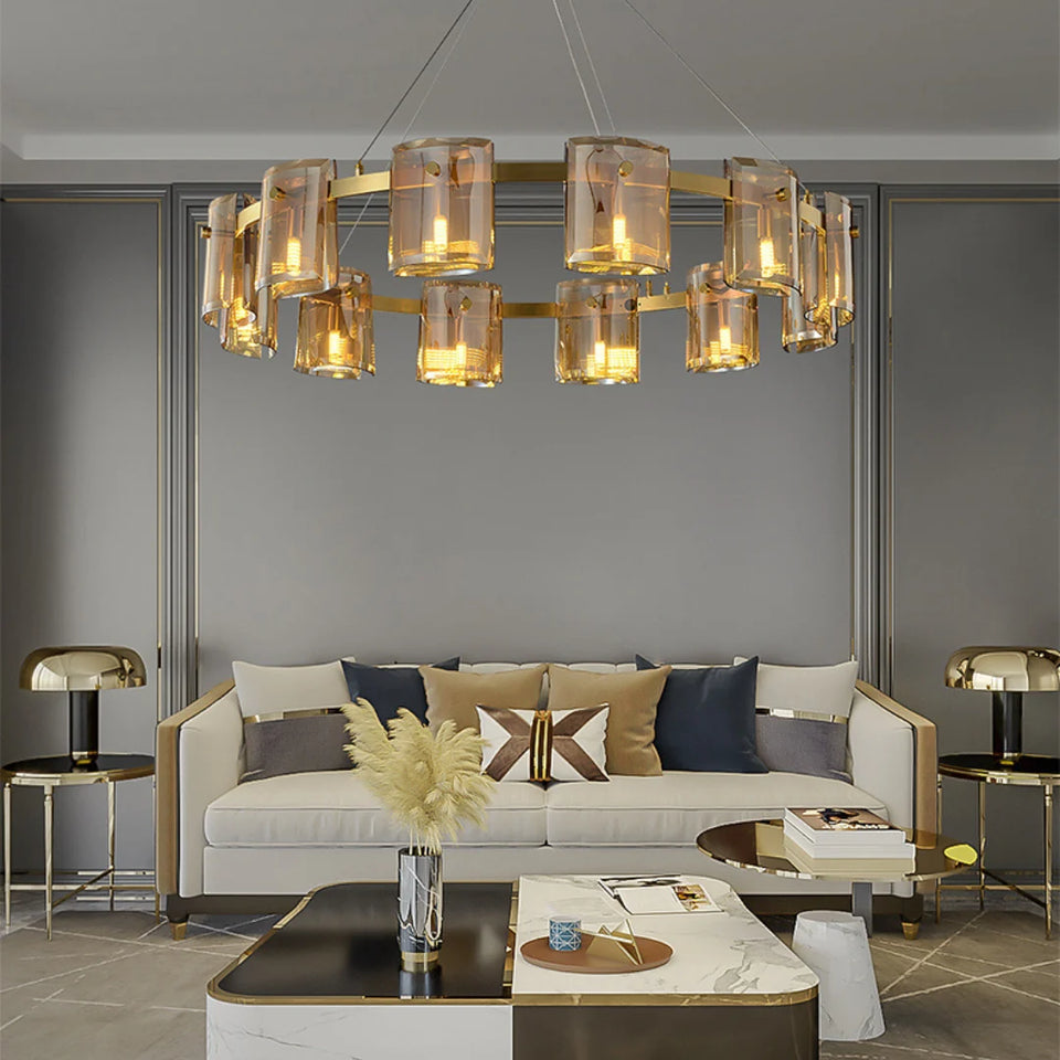 Circular Corlota Glass Chandelier