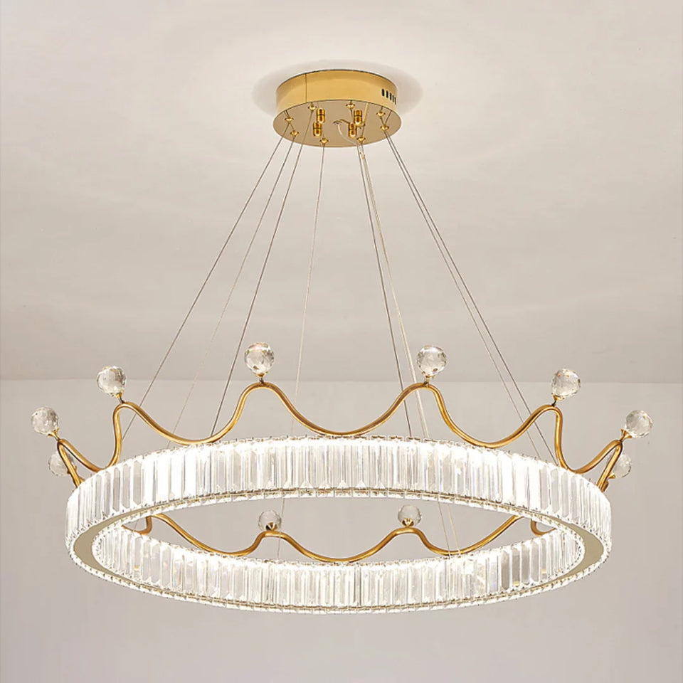 Crown Crystal Round Crystal Chandelier