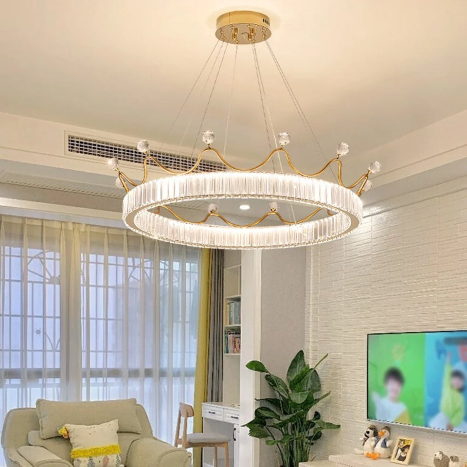 Crown Crystal Round Crystal Chandelier