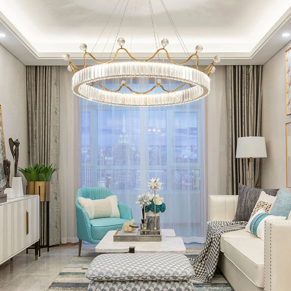 Crown Crystal Round Crystal Chandelier