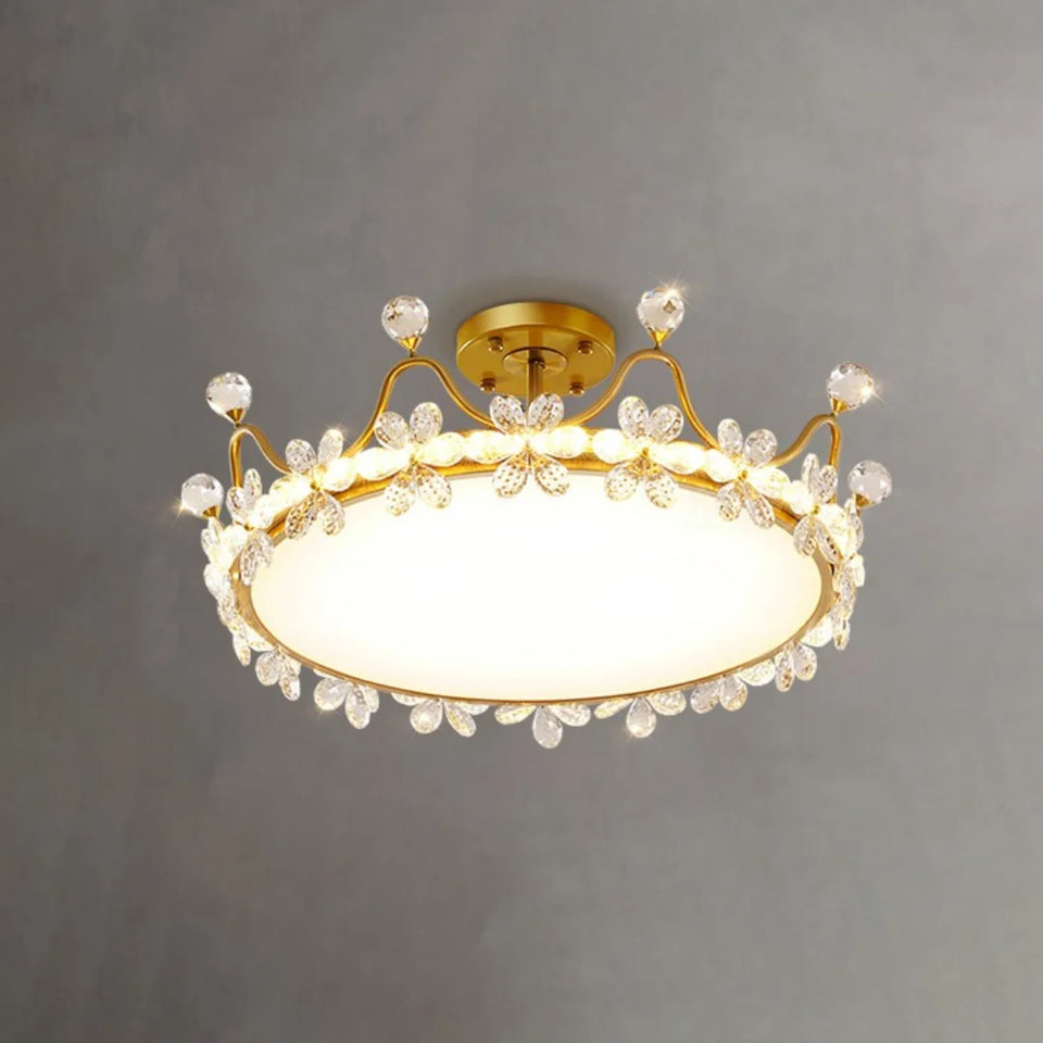 Crystal Crown Simple Ceiling Light