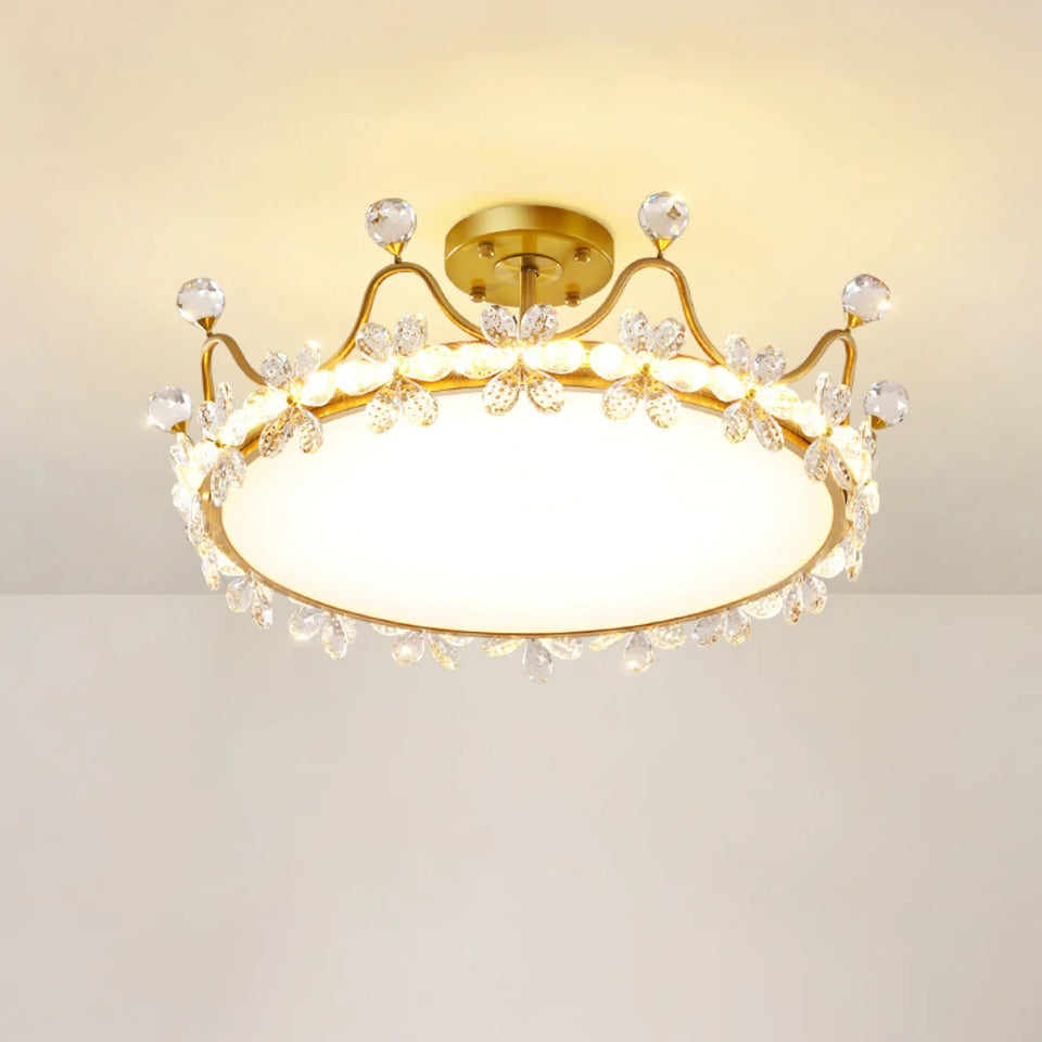 Crystal Crown Simple Ceiling Light