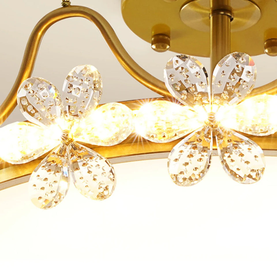 Crystal Crown Simple Ceiling Light