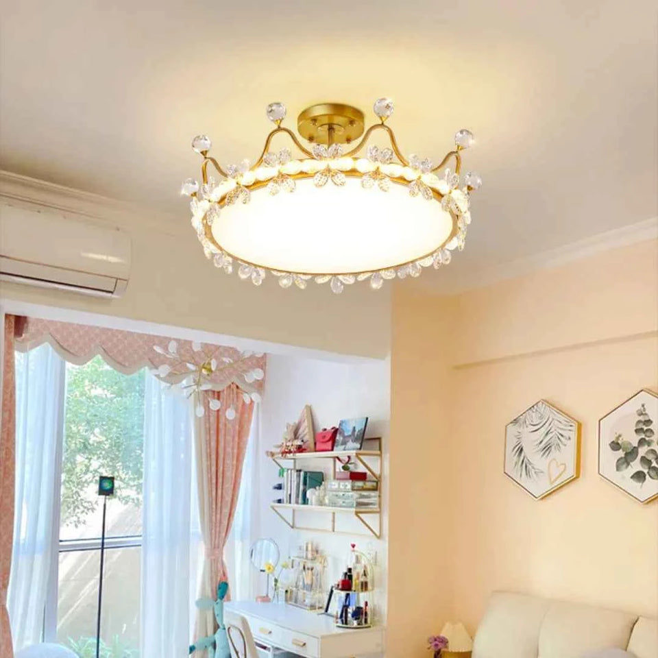 Crystal Crown Simple Ceiling Light