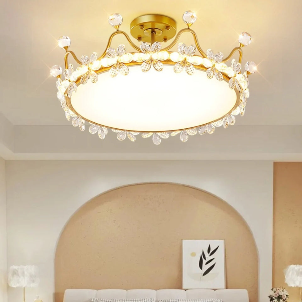 Crystal Crown Simple Ceiling Light