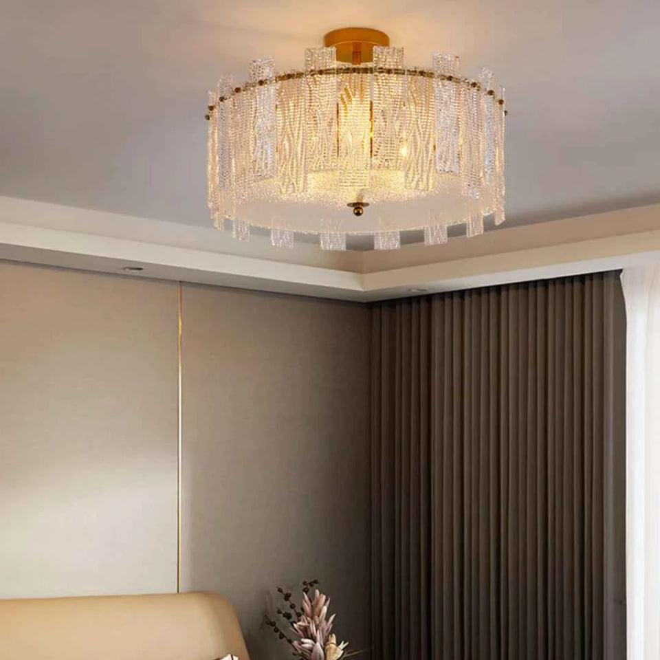 Crystal Gold Ceiling Lamp