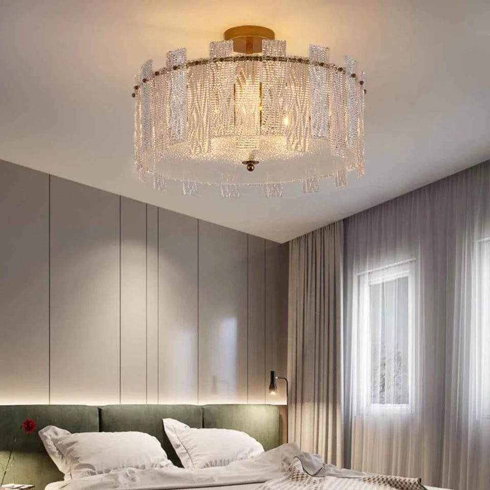 Crystal Gold Ceiling Lamp
