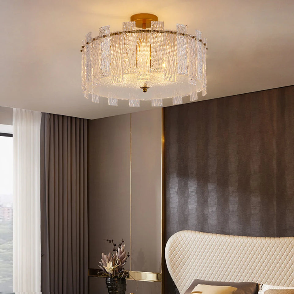 Crystal Gold Ceiling Lamp