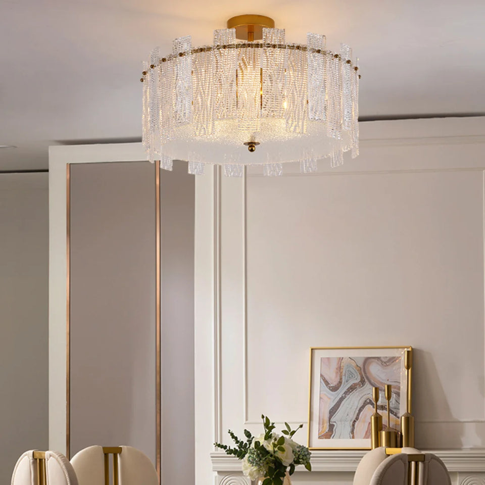 Crystal Gold Ceiling Lamp