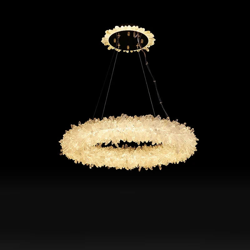 Crystal Brass Round Chandelier
