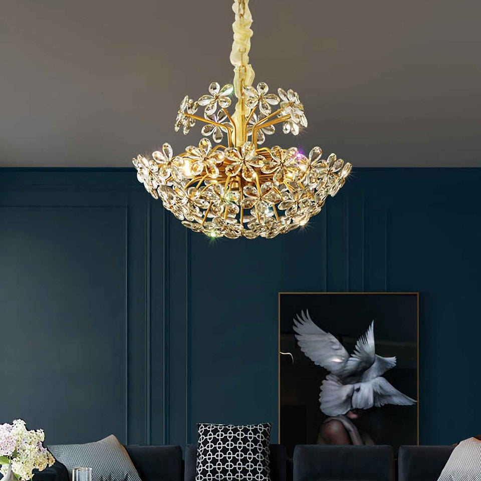 Crystal Flower Chandelier