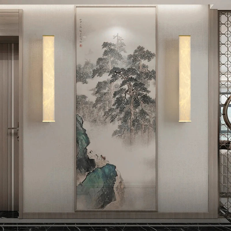 Cuboid Alabaster Wall Light