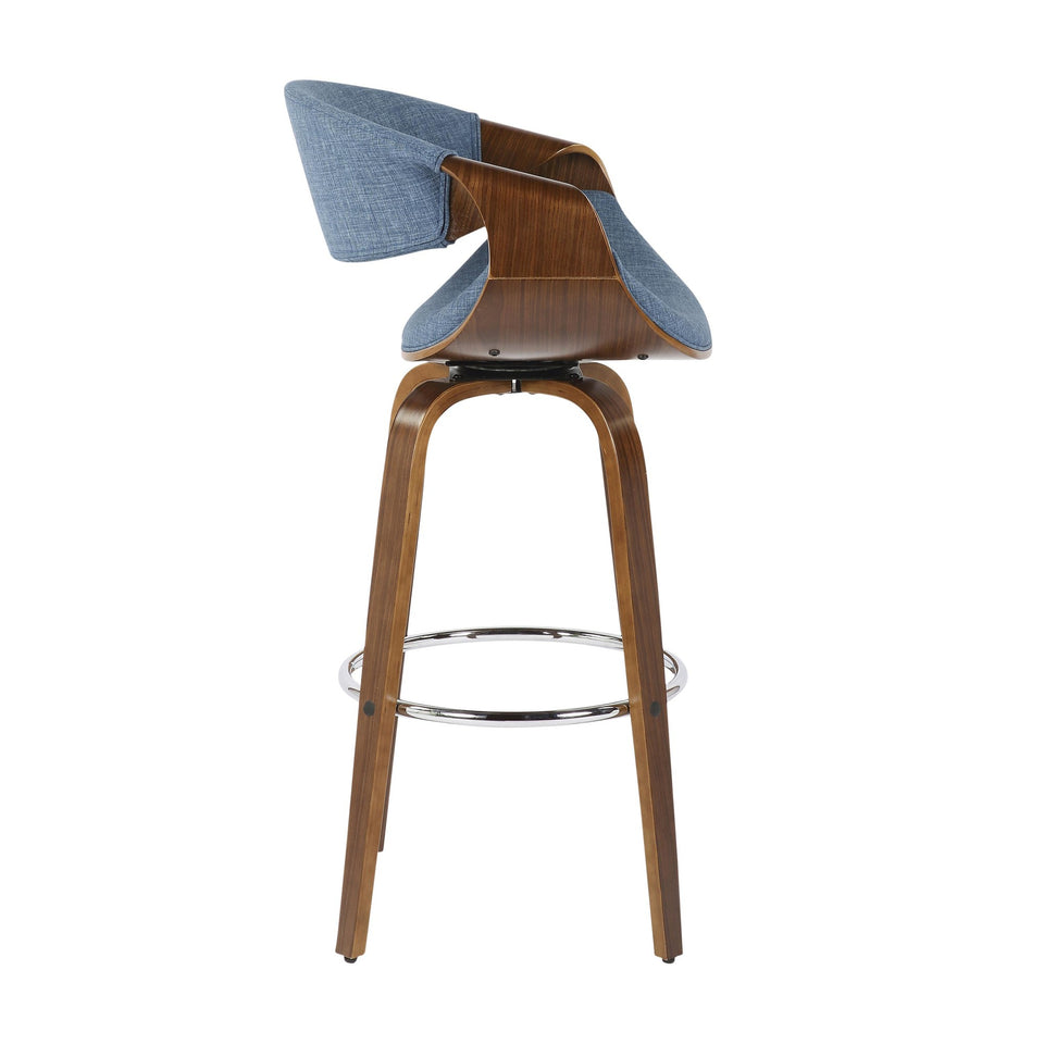 Curvini 30'' Fixed-Height Barstool - Set of 2