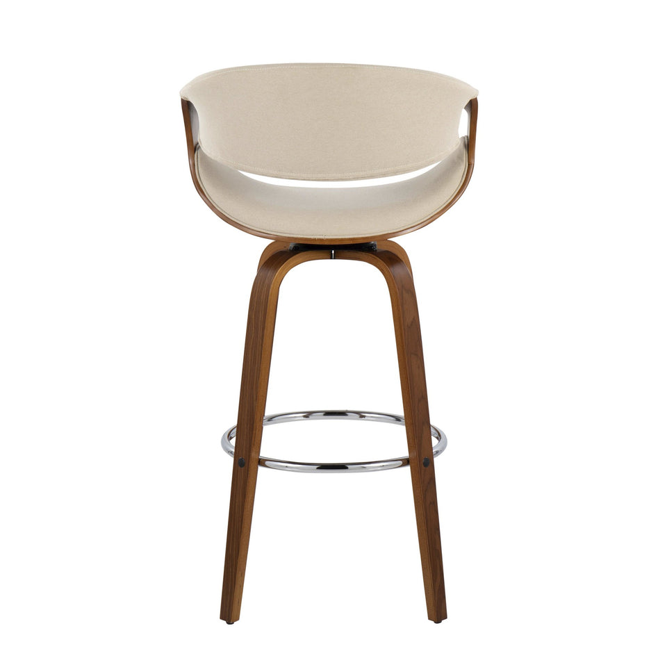 Curvini 30'' Fixed-Height Barstool - Set of 2