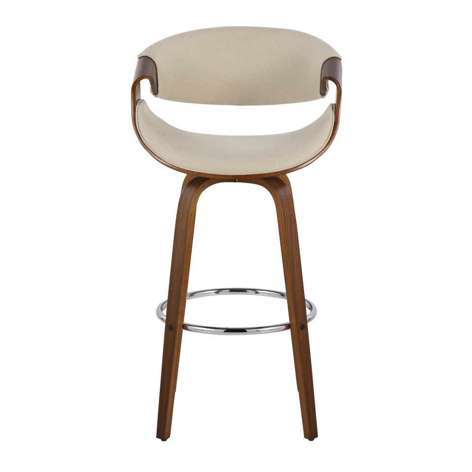Curvini 30'' Fixed-Height Barstool - Set of 2