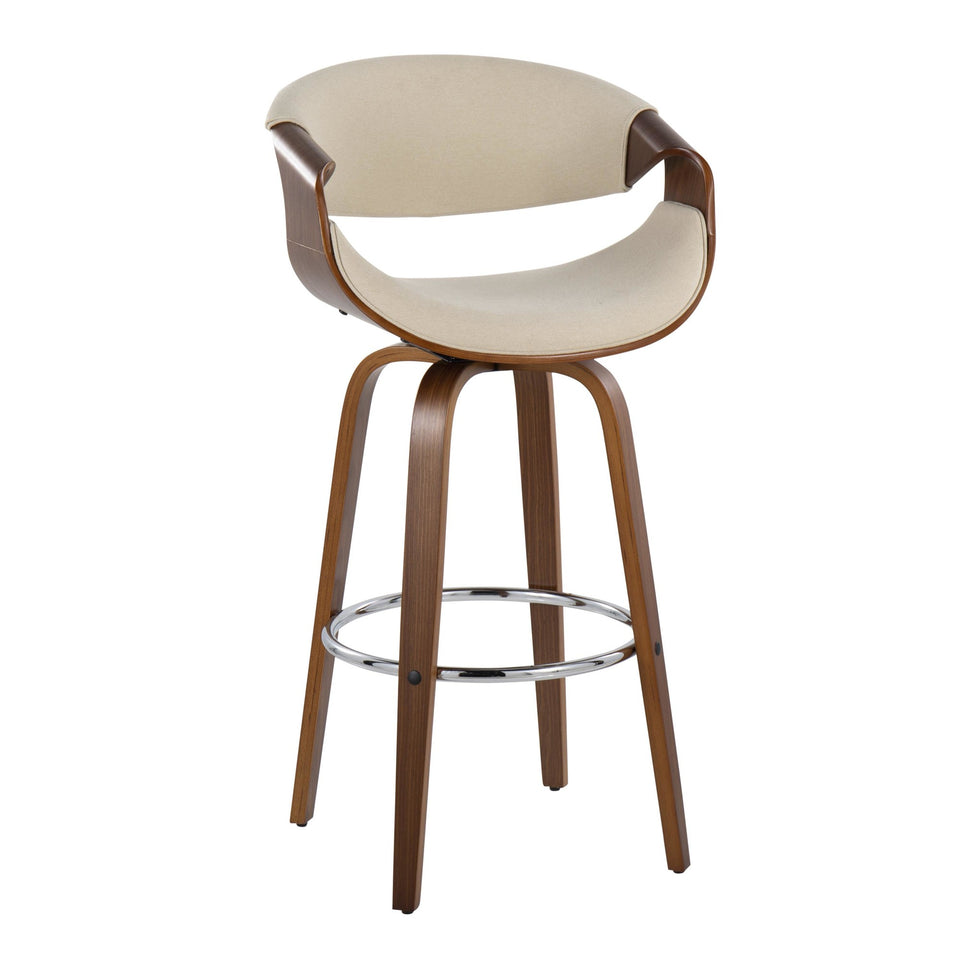 Curvini 30'' Fixed-Height Barstool - Set of 2