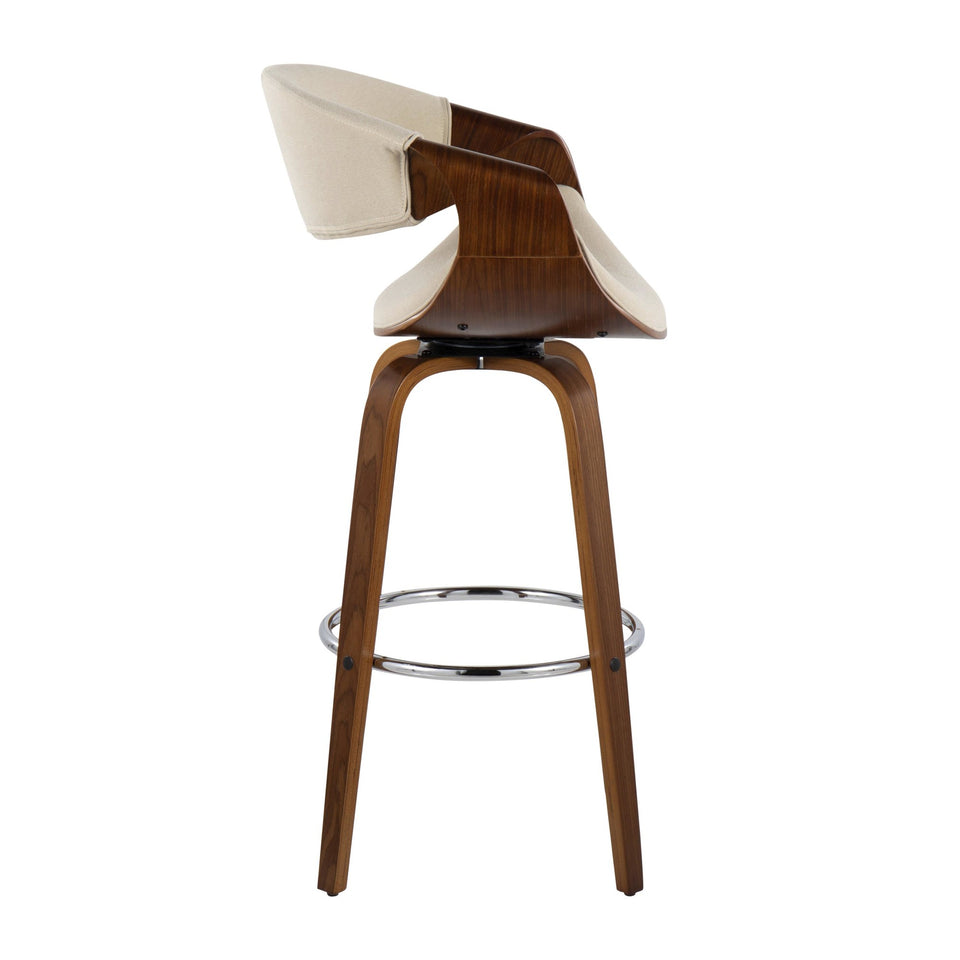 Curvini 30'' Fixed-Height Barstool - Set of 2