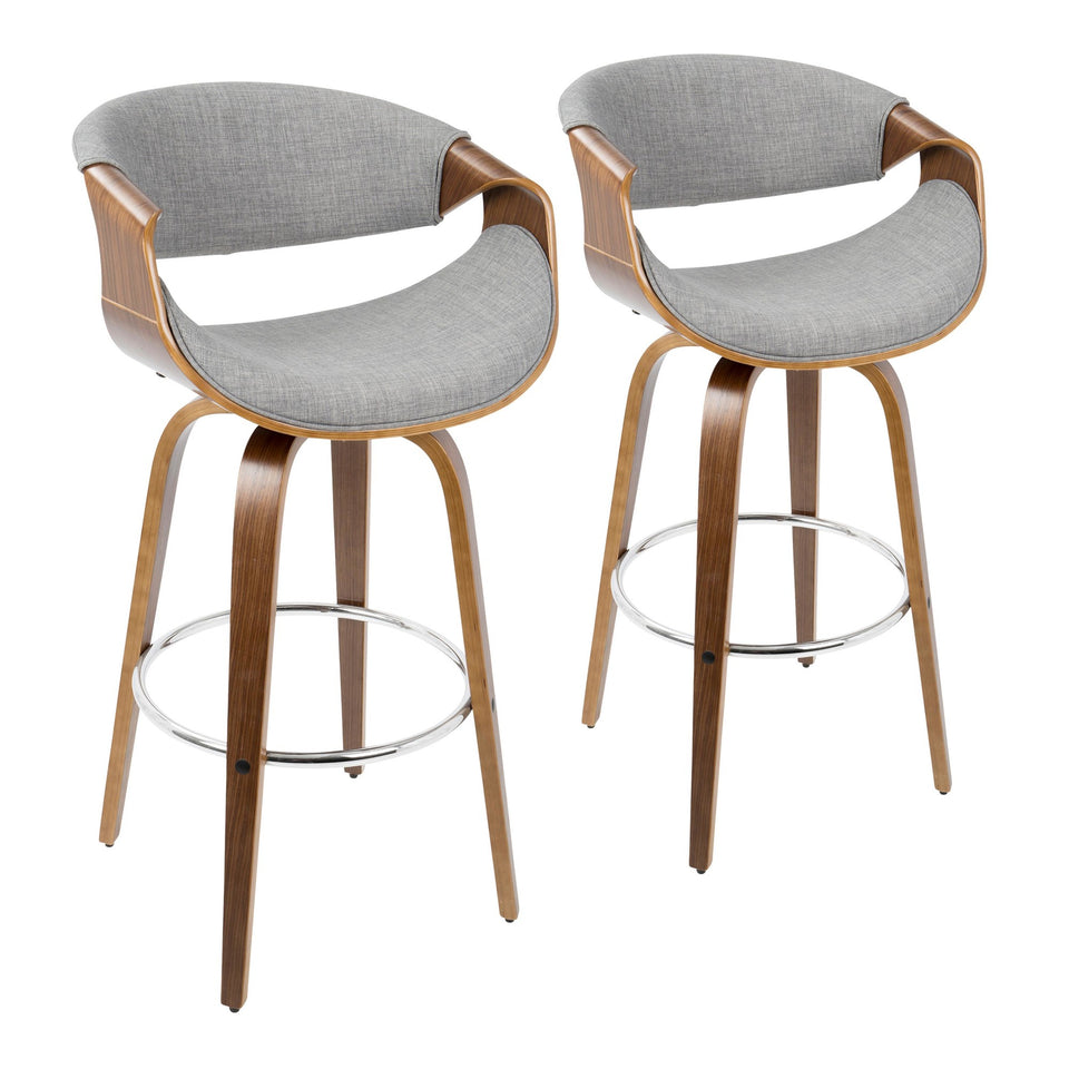 Curvini 30'' Fixed-Height Barstool - Set of 2