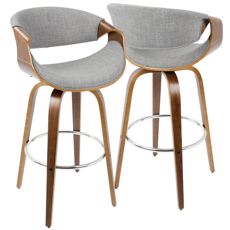 Curvini 30'' Fixed-Height Barstool - Set of 2
