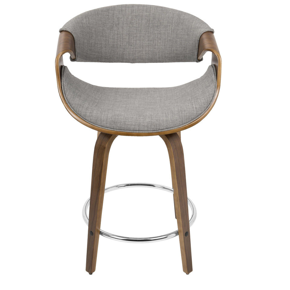 Curvini 24'' Fixed-Height Counter Stool with Swivel - Set of 2