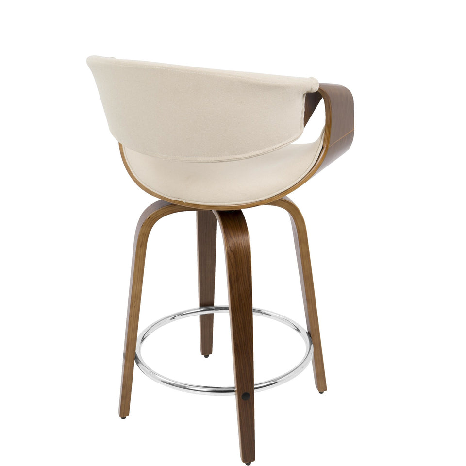 Curvini 24'' Fixed-Height Counter Stool - Set of 2