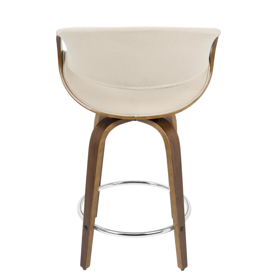 Curvini 24'' Fixed-Height Counter Stool - Set of 2