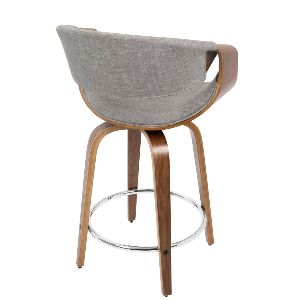 Curvini 24'' Fixed-Height Counter Stool - Set of 2