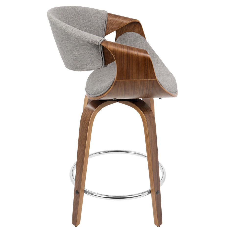 Curvini 24'' Fixed-Height Counter Stool - Set of 2
