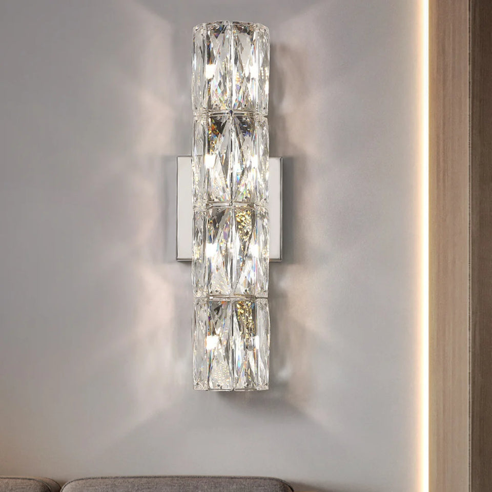 Cylindrical Crystal Wall Lamp